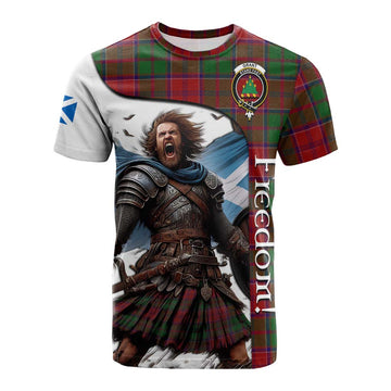 Grant Crest Tartan Cotton T-shirt Inspired by the Freedom of Scottish Warrior