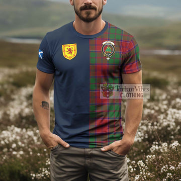 Grant Tartan T-Shirt Alba with Scottish Lion Royal Arm Half Style