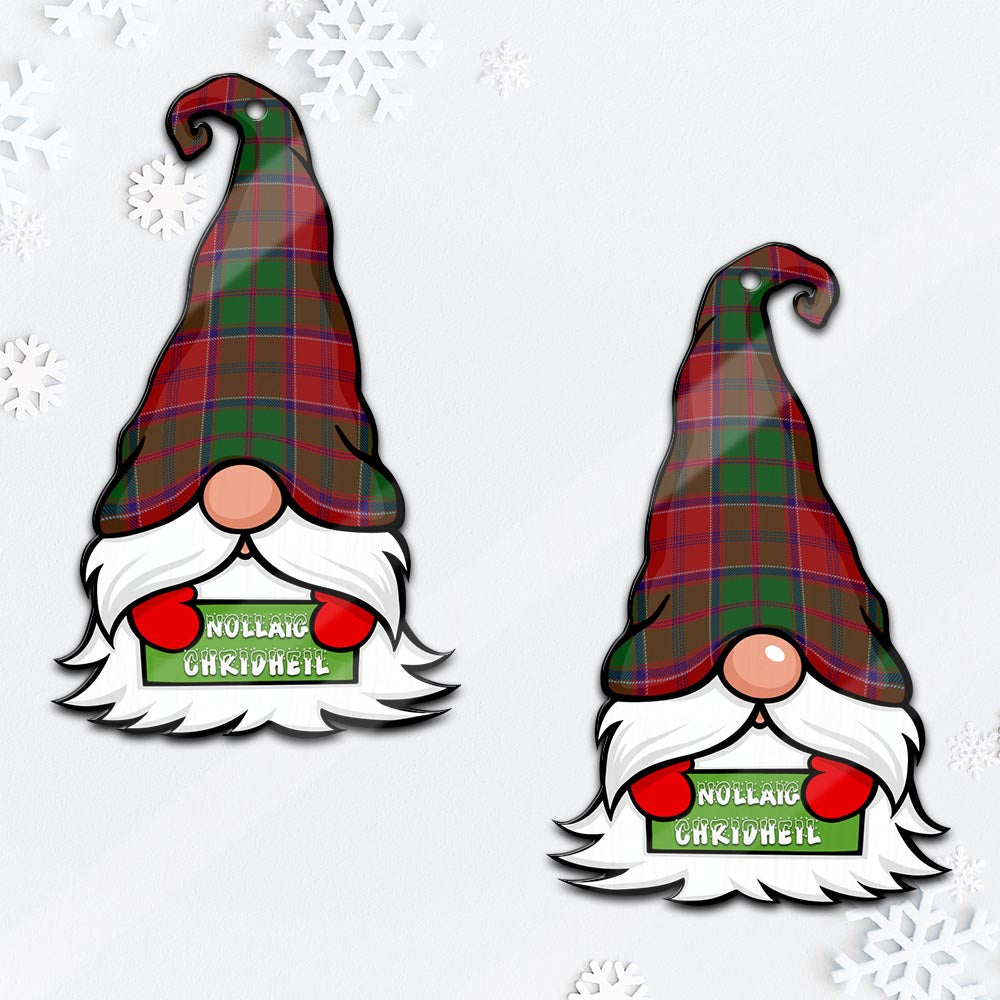 Grant Gnome Christmas Ornament with His Tartan Christmas Hat Mica Ornament - Tartanvibesclothing