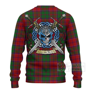 Grant Tartan Ugly Sweater with Family Crest Celtic Skull Style