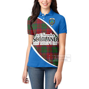 Grant Family Crest Tartan Women's Polo Shirt Celebrate Saint Andrew's Day in Style