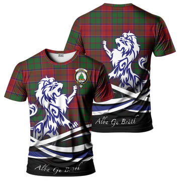 Grant Tartan T-Shirt with Alba Gu Brath Regal Lion Emblem