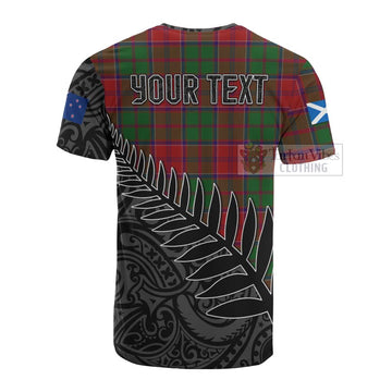 Grant Crest Tartan Cotton T-shirt with New Zealand Silver Fern Half Style