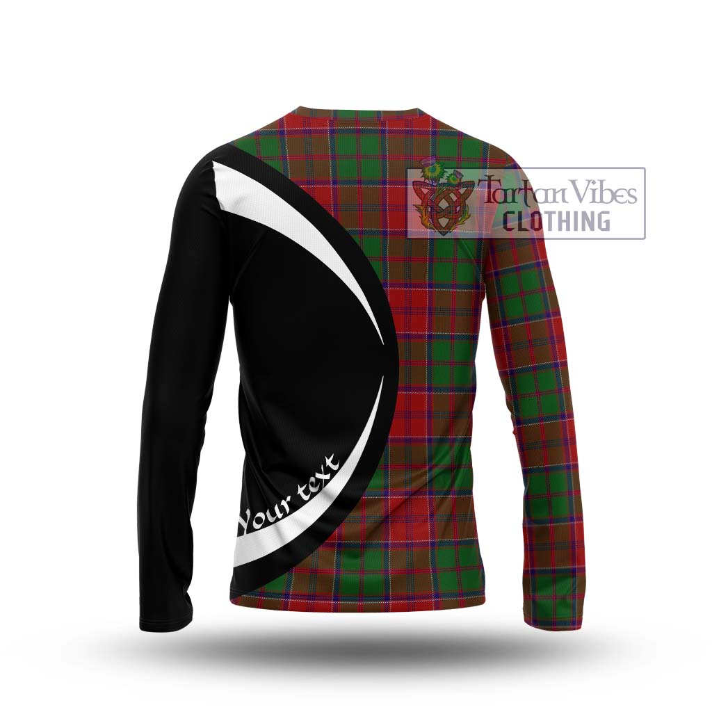 Grant Tartan Long Sleeve T-Shirt with Family Crest Circle Style - Tartan Vibes Clothing