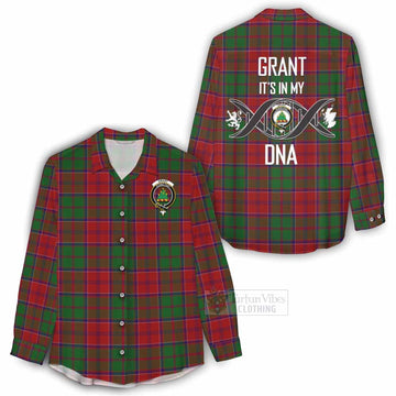 Grant Tartan Women's Casual Shirt with Family Crest DNA In Me Style