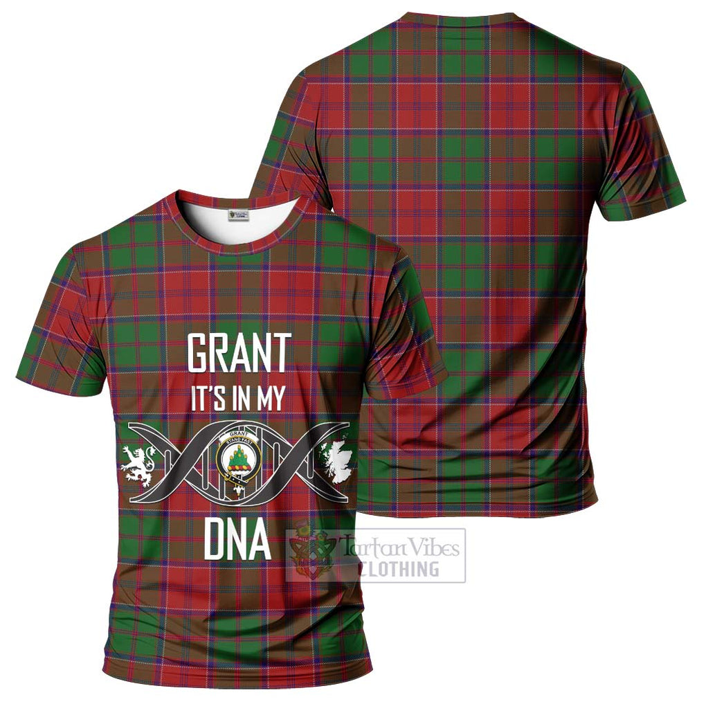 Grant Tartan T-Shirt with Family Crest DNA In Me Style - Tartan Vibes Clothing