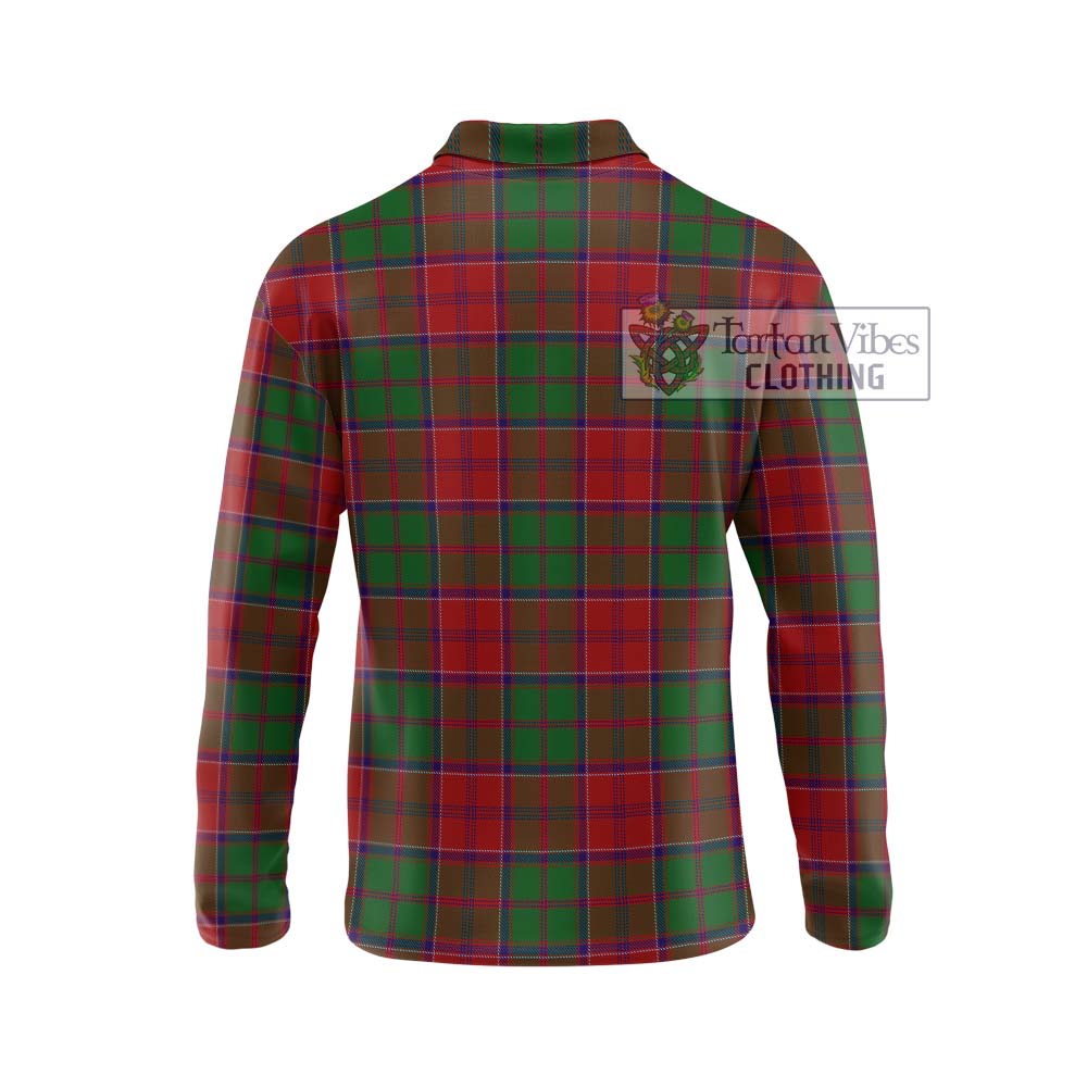 Grant Tartan Long Sleeve Polo Shirt with Family Crest DNA In Me Style - Tartanvibesclothing Shop