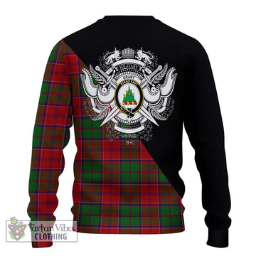 Grant Tartan Ugly Sweater with Family Crest and Military Logo Style