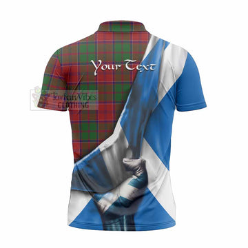 Grant Tartan Zipper Polo Shirt with Family Crest Scotland Patriotic Style