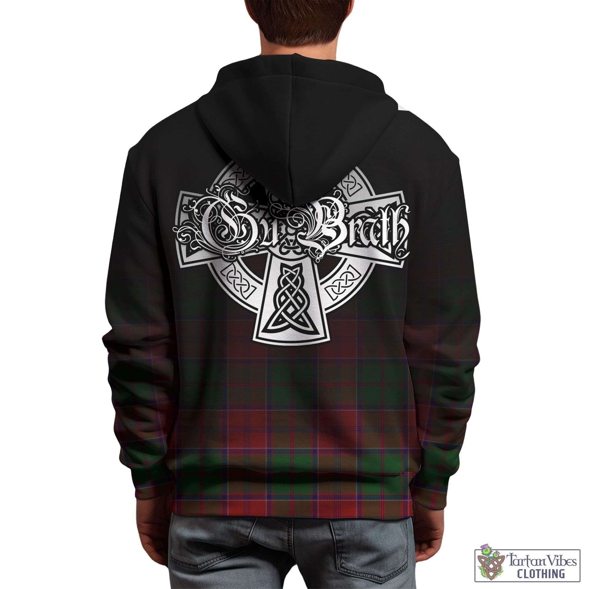 Tartan Vibes Clothing Grant Tartan Hoodie Featuring Alba Gu Brath Family Crest Celtic Inspired