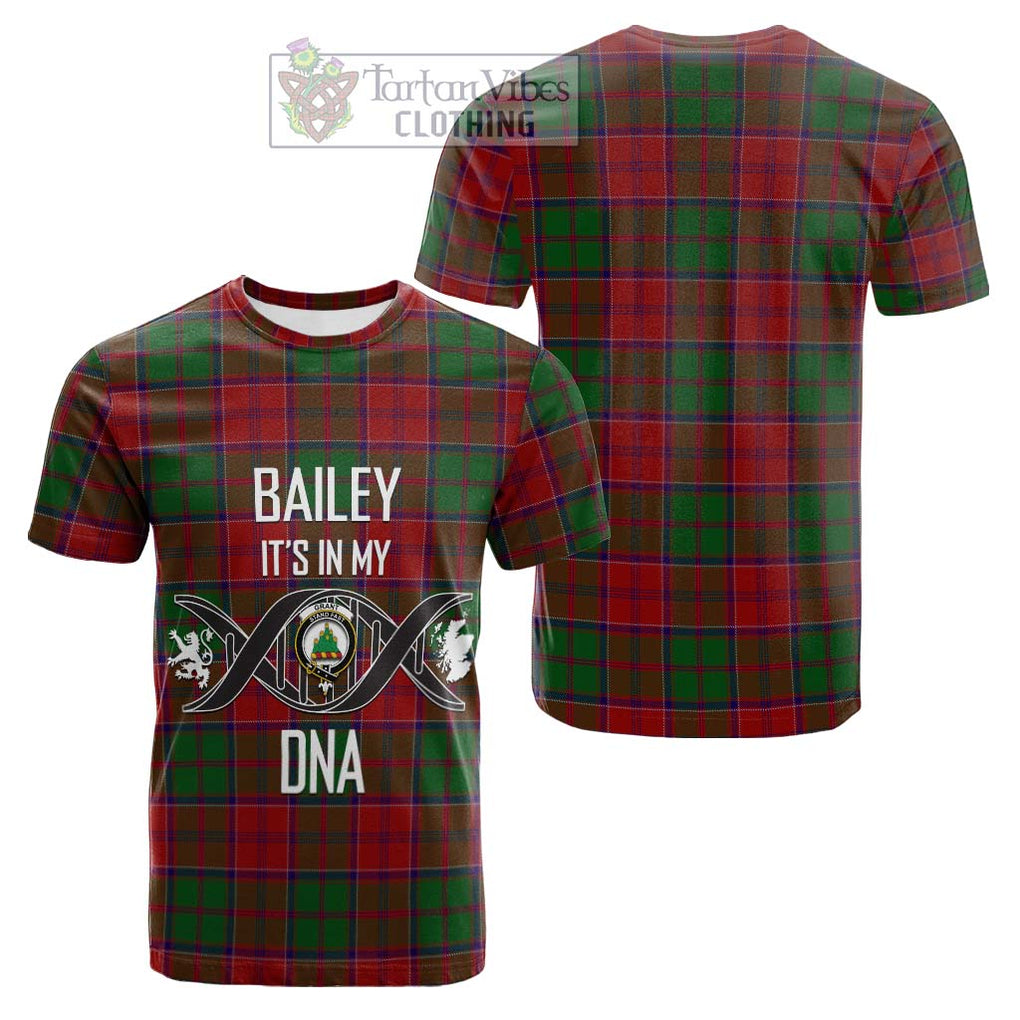 Tartan Vibes Clothing Grant Tartan Cotton T-shirt with Family Crest DNA In Me Style