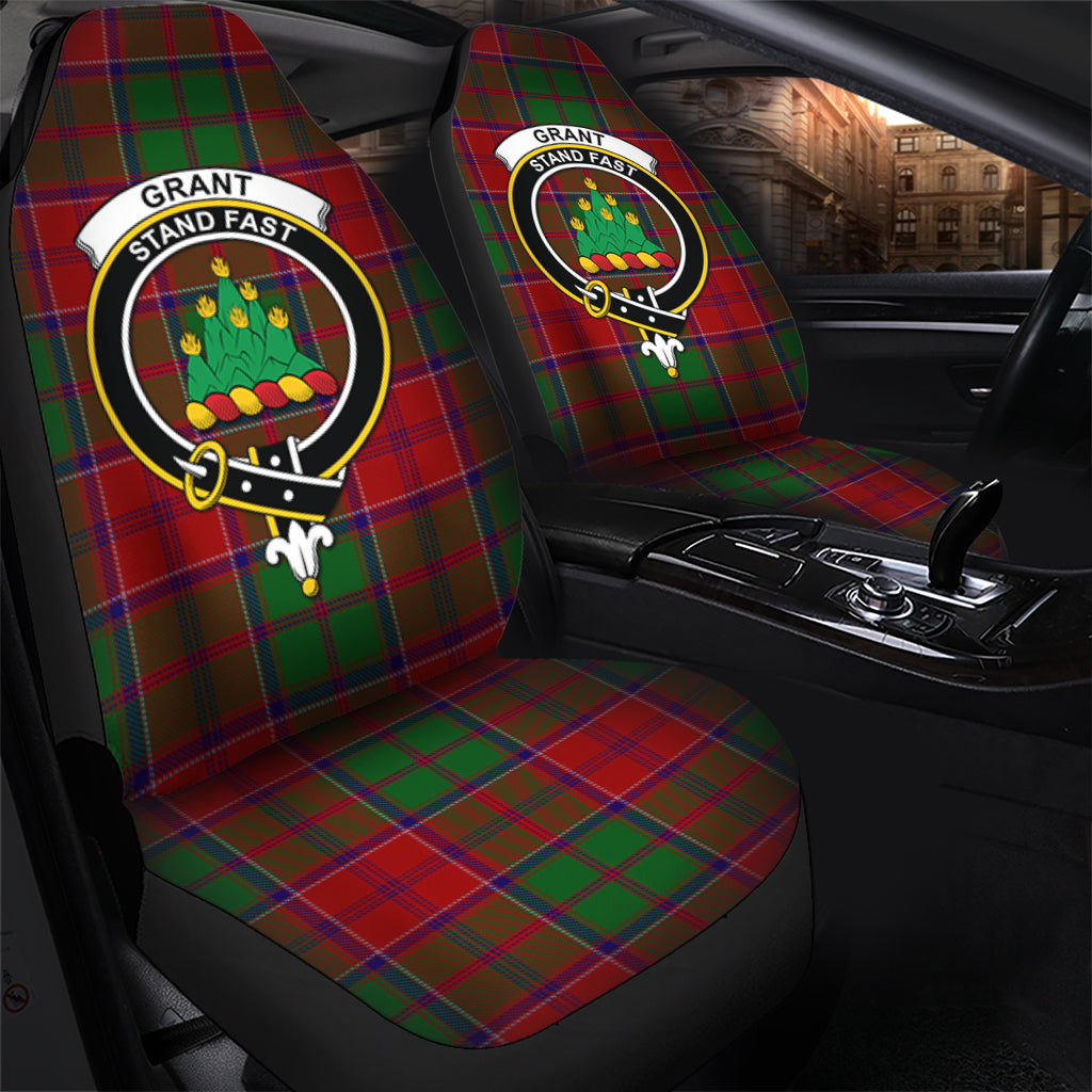 Grant Tartan Car Seat Cover with Family Crest - Tartanvibesclothing