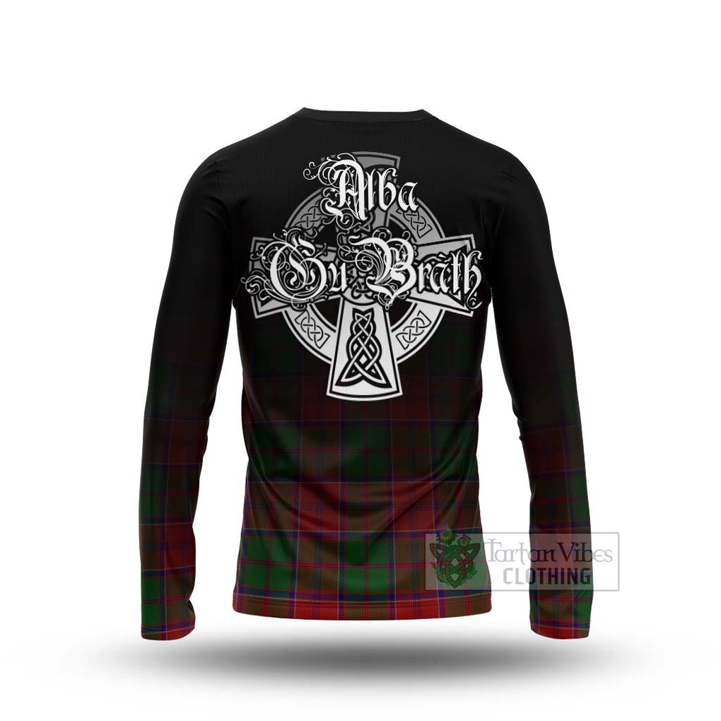 Tartan Vibes Clothing Grant Tartan Long Sleeve T-Shirt Featuring Alba Gu Brath Family Crest Celtic Inspired