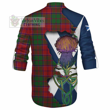 Grant Tartan Family Crest Ghillie Kilt Shirt Scottish Thistle Celtic Inspired - Tartan Vibes Clothing