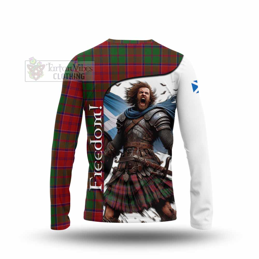 Tartan Vibes Clothing Grant Crest Tartan Long Sleeve T-Shirt Inspired by the Freedom of Scottish Warrior