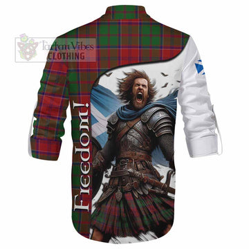 Grant Crest Tartan Ghillie Kilt Shirt Inspired by the Freedom of Scottish Warrior