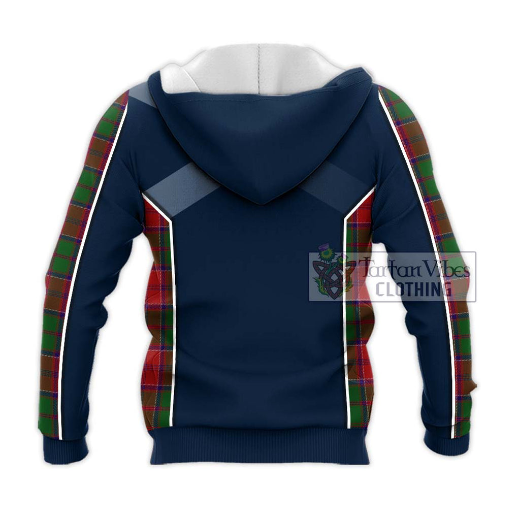 Grant Tartan Knitted Hoodie with Family Crest and Lion Rampant Vibes Sport Style - Tartan Vibes Clothing