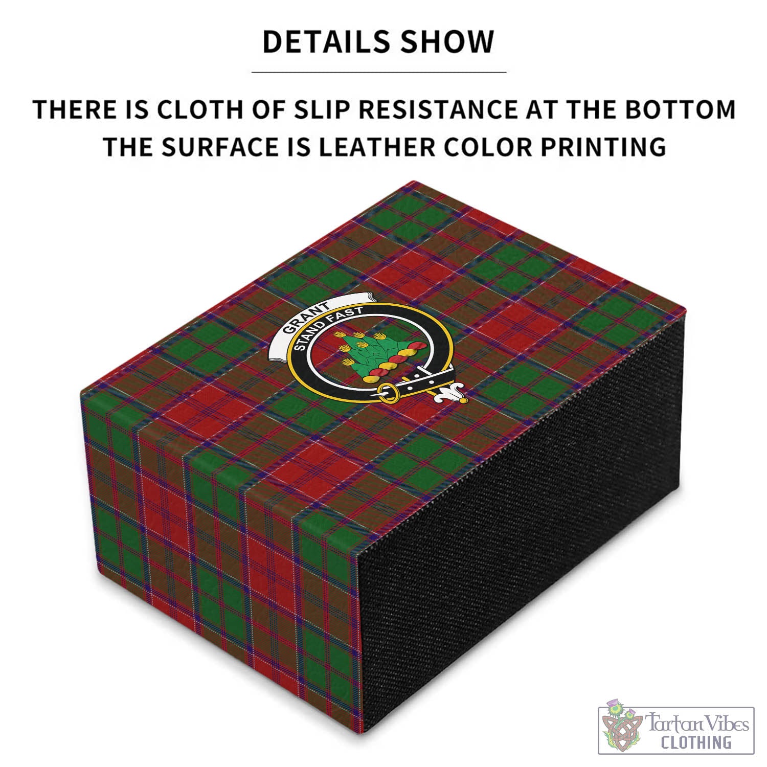 Tartan Vibes Clothing Grant Tartan Pen Holder with Family Crest