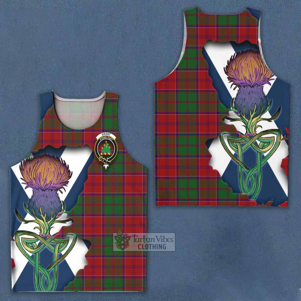 Grant Tartan Family Crest Men's Tank Top Scottish Thistle Celtic Inspired - Tartan Vibes Clothing