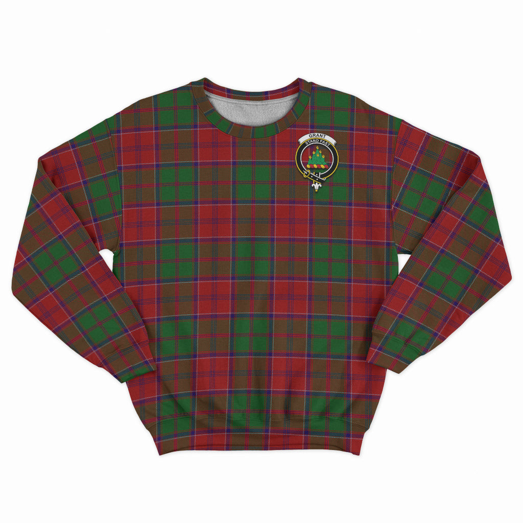 Grant Tartan Sweatshirt with Family Crest - Tartan Vibes Clothing