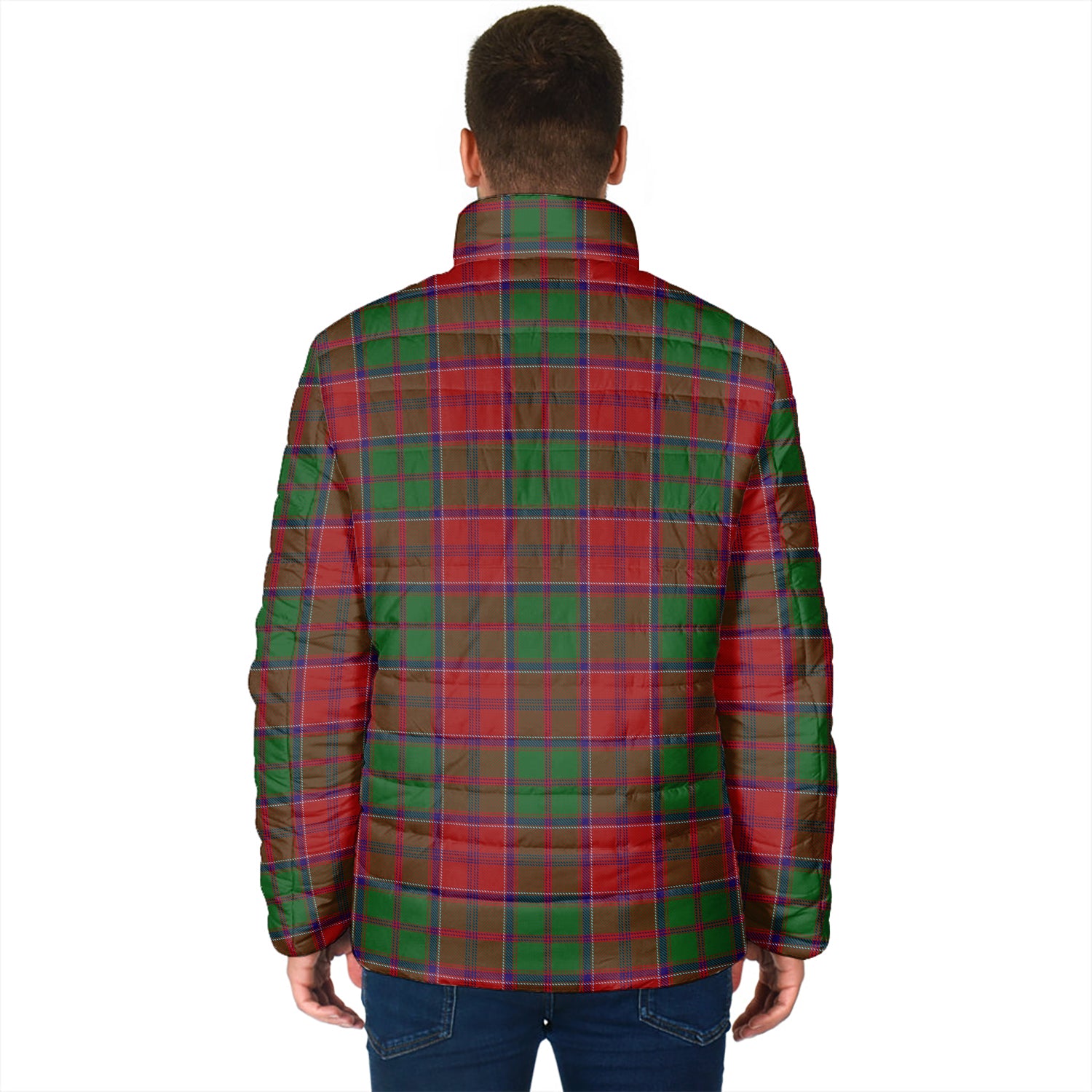 Grant Tartan Padded Jacket with Family Crest - Tartan Vibes Clothing