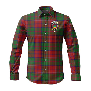 Grant Tartan Long Sleeve Button Up Shirt with Family Crest