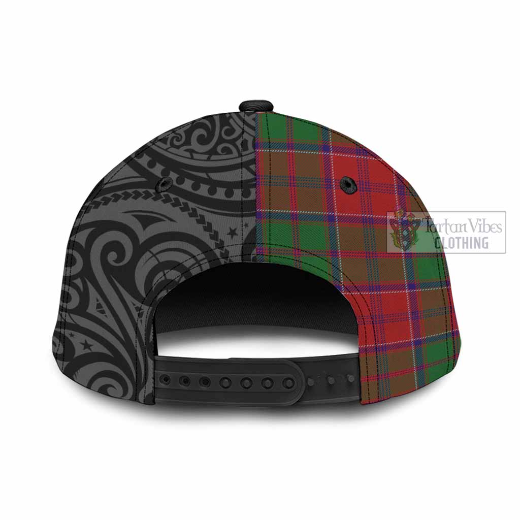 Tartan Vibes Clothing Grant Tartan Classic Cap with New Zealand Silver Fern Half Style