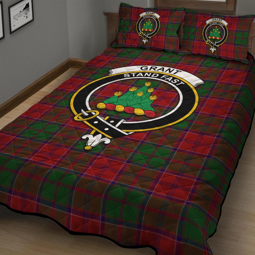 Grant Tartan Quilt Bed Set with Family Crest - Tartan Vibes Clothing