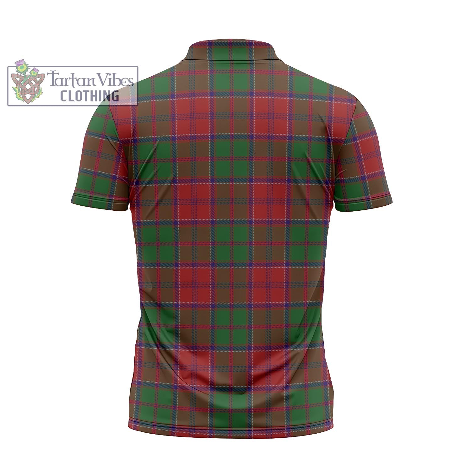 Tartan Vibes Clothing Grant Tartan Zipper Polo Shirt with Family Crest