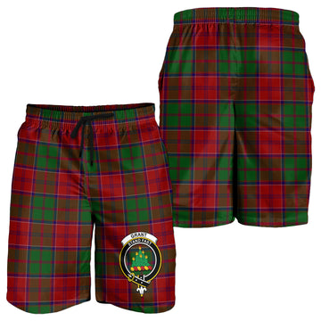 Grant Tartan Mens Shorts with Family Crest