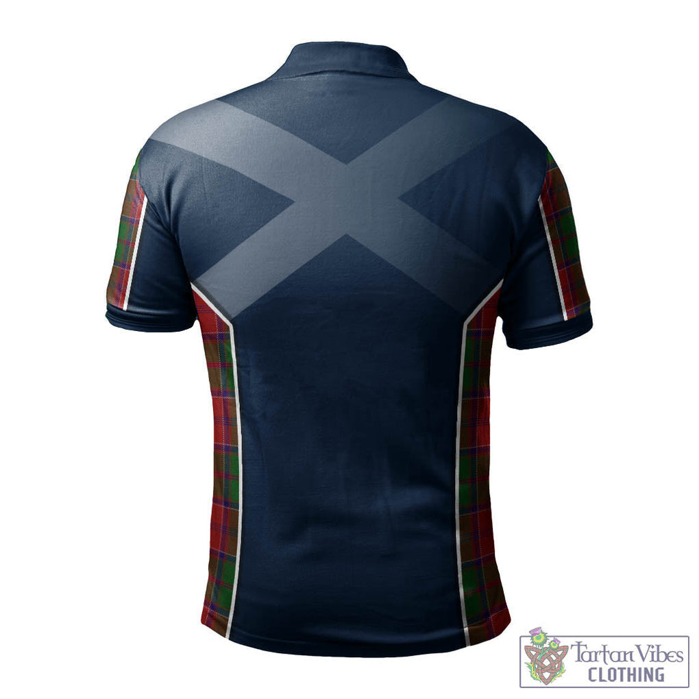 Tartan Vibes Clothing Grant Tartan Men's Polo Shirt with Family Crest and Lion Rampant Vibes Sport Style