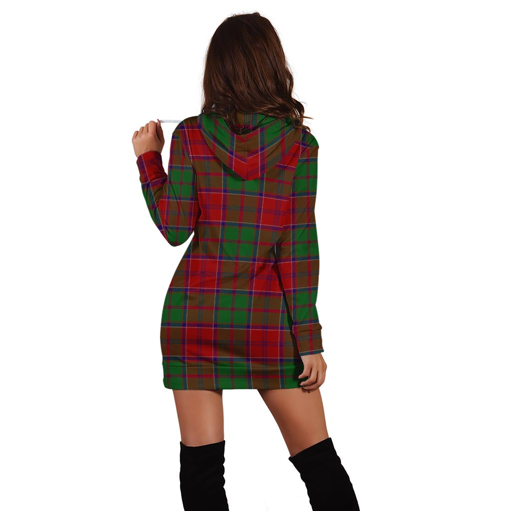 Grant Tartan Hoodie Dress with Family Crest - Tartan Vibes Clothing