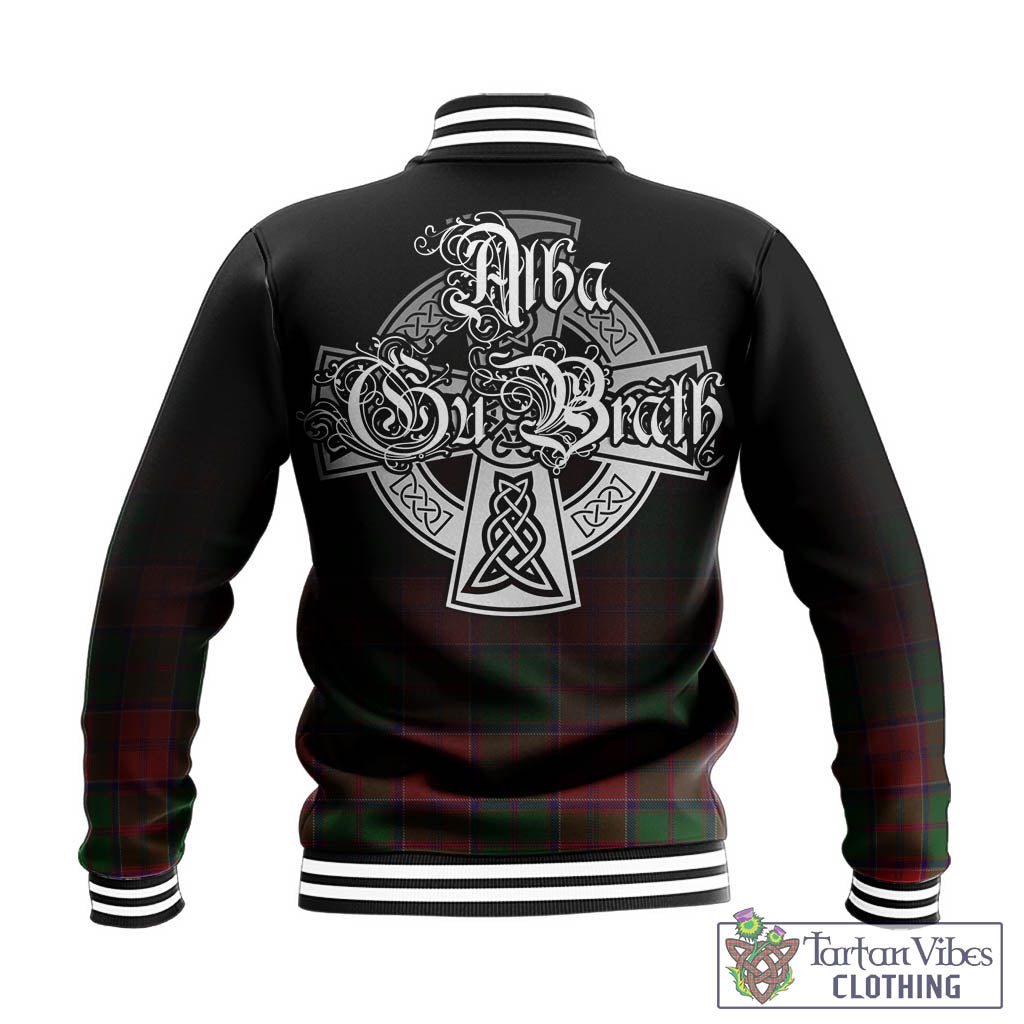 Tartan Vibes Clothing Grant Tartan Baseball Jacket Featuring Alba Gu Brath Family Crest Celtic Inspired