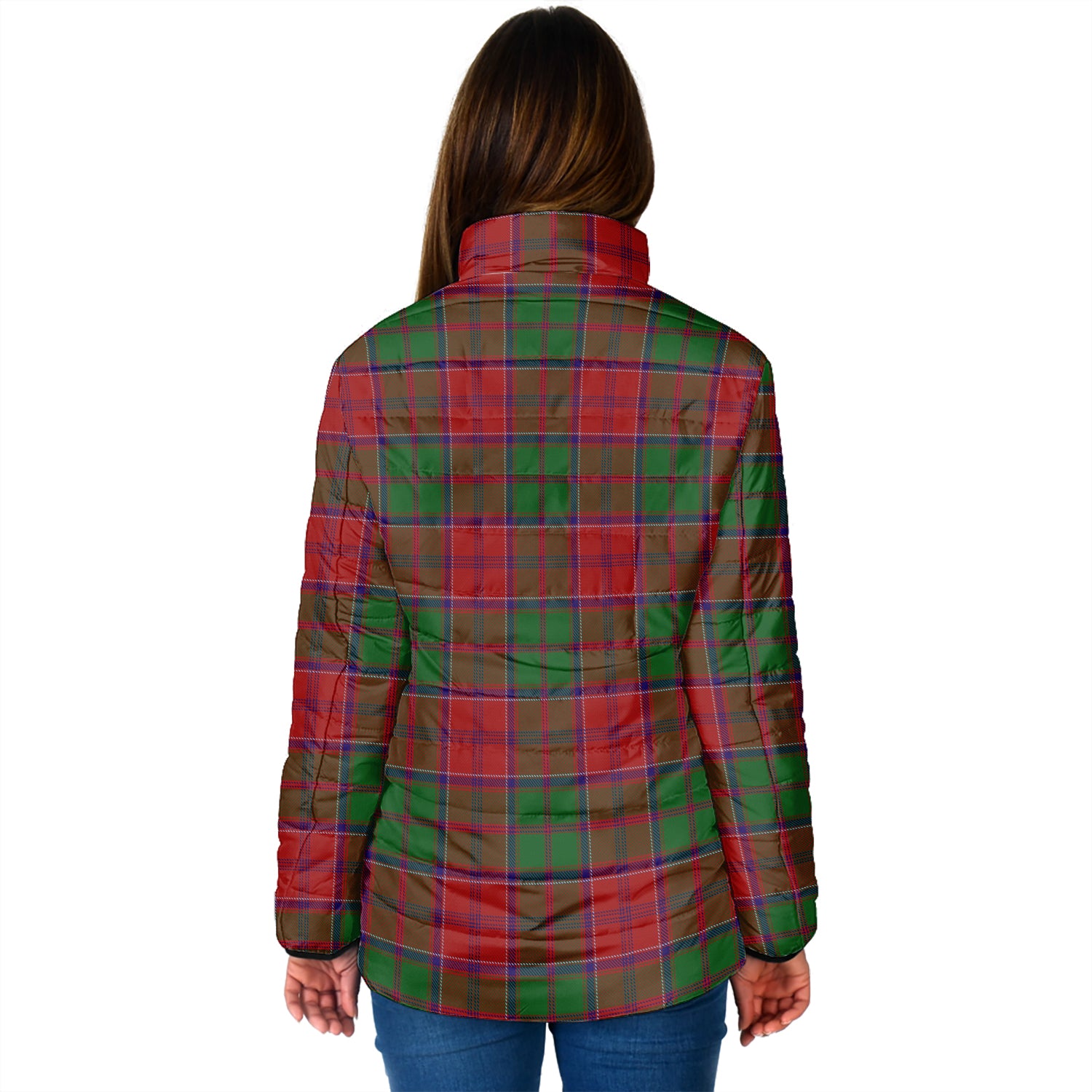 Grant Tartan Padded Jacket with Family Crest - Tartan Vibes Clothing