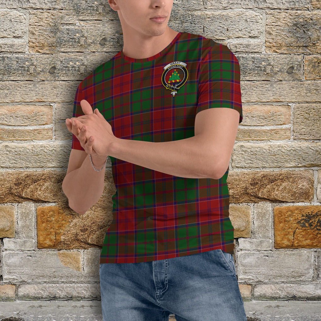 Grant Tartan T-Shirt with Family Crest - Tartan Vibes Clothing