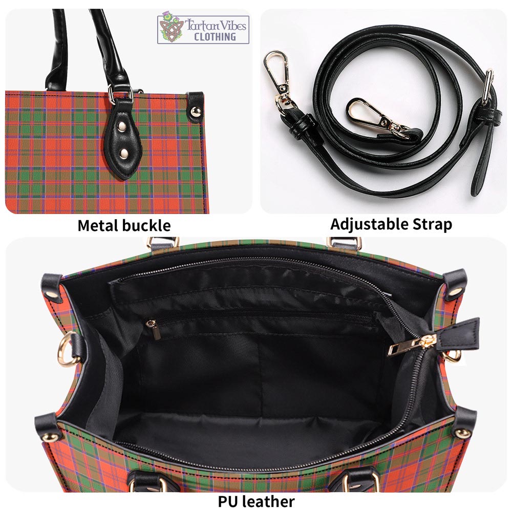 Tartan Vibes Clothing Grant Ancient Tartan Luxury Leather Handbags