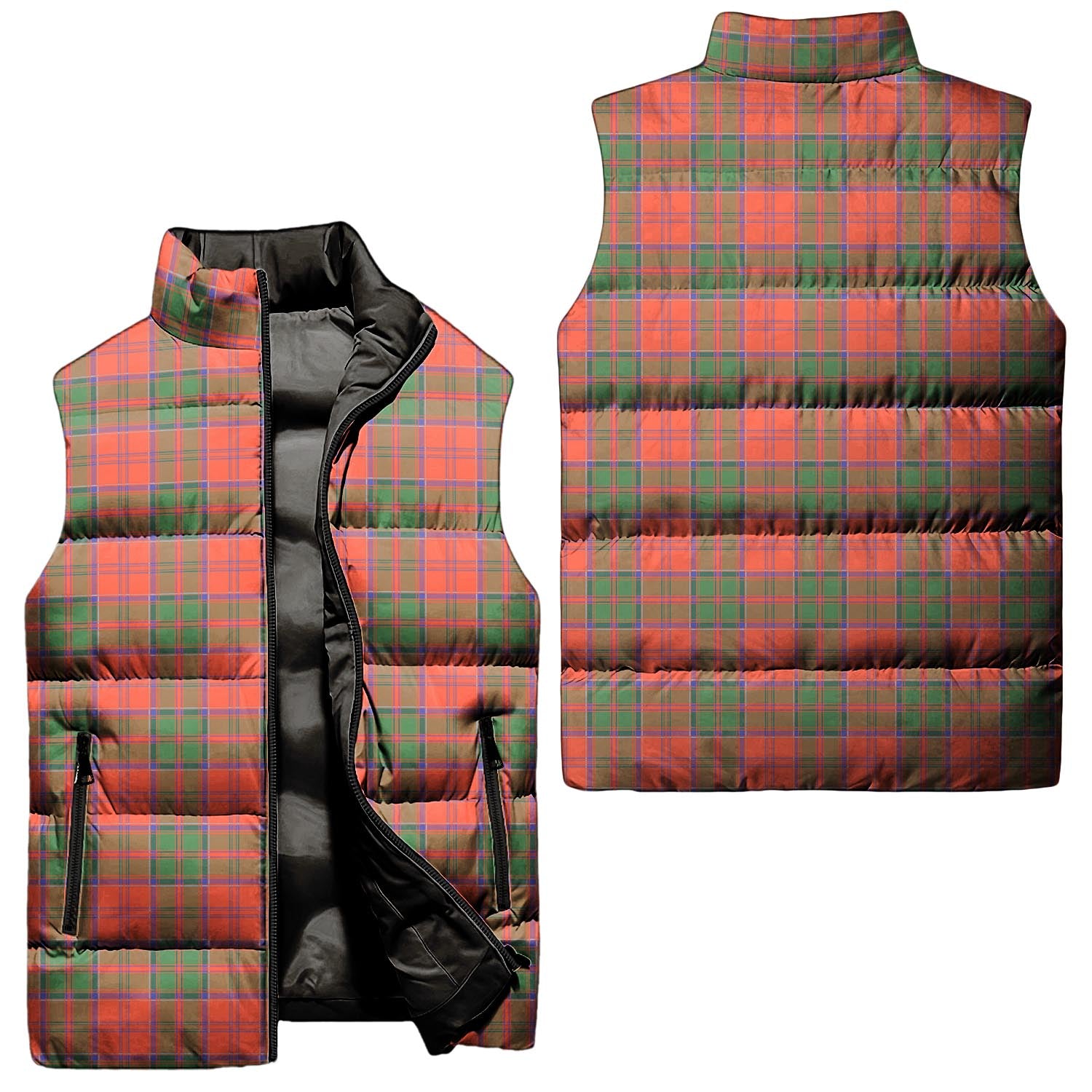 Grant Ancient Tartan Sleeveless Puffer Jacket Unisex - Tartanvibesclothing