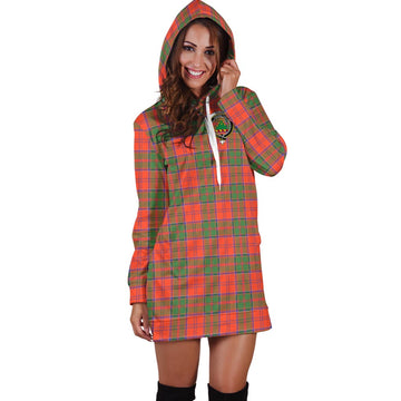 Grant Ancient Tartan Hoodie Dress with Family Crest