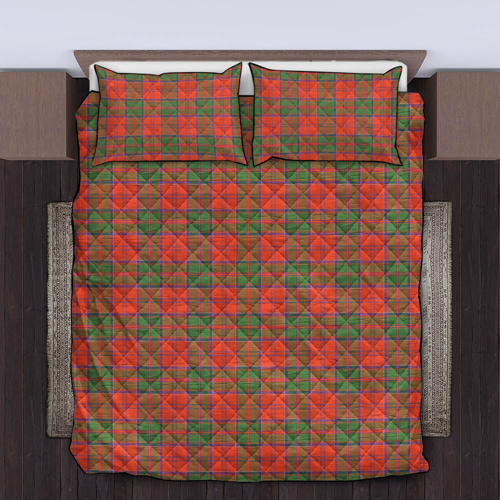 Grant Ancient Tartan Quilt Bed Set King - Tartan Vibes Clothing