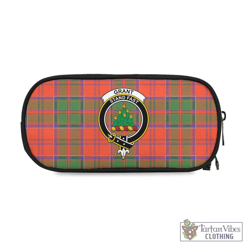 Tartan Vibes Clothing Grant Ancient Tartan Pen and Pencil Case with Family Crest