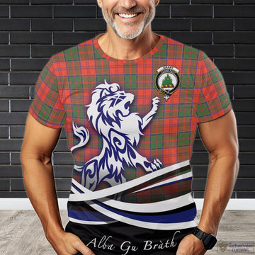 Grant Ancient Tartan T-Shirt with Alba Gu Brath Regal Lion Emblem
