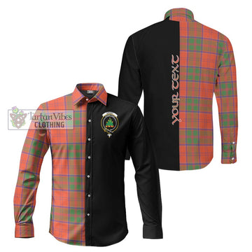 Grant Ancient Tartan Long Sleeve Button Shirt with Family Crest and Half Of Me Style