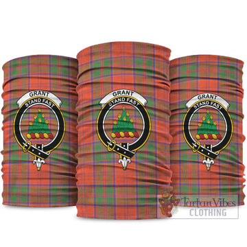 Grant Ancient Tartan Neck Gaiters, Tartan Bandanas, Tartan Head Band with Family Crest