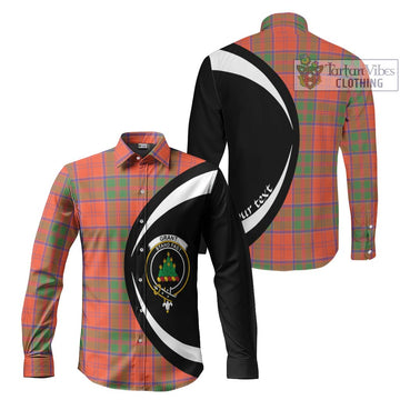 Grant Ancient Tartan Long Sleeve Button Up with Family Crest Circle Style