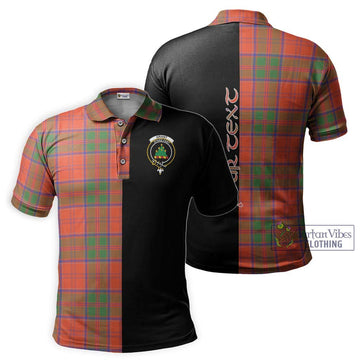 Grant Ancient Tartan Polo Shirt with Family Crest and Half Of Me Style