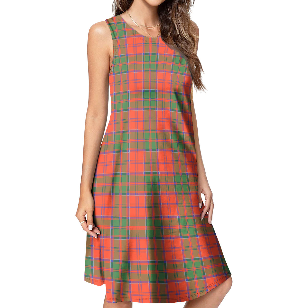 Grant Ancient Tartan Womens Casual Dresses - Tartanvibesclothing