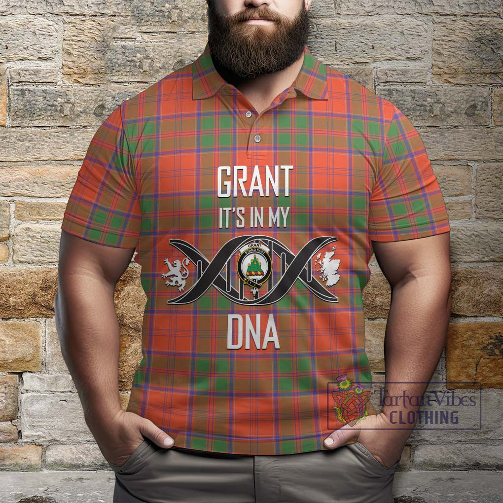 Grant Ancient Tartan Polo Shirt with Family Crest DNA In Me Style Kid - Tartanvibesclothing Shop