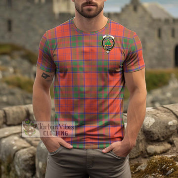 Grant Ancient Tartan Cotton T-Shirt with Family Crest