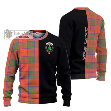 Grant Ancient Tartan Ugly Sweater with Family Crest and Half Of Me Style