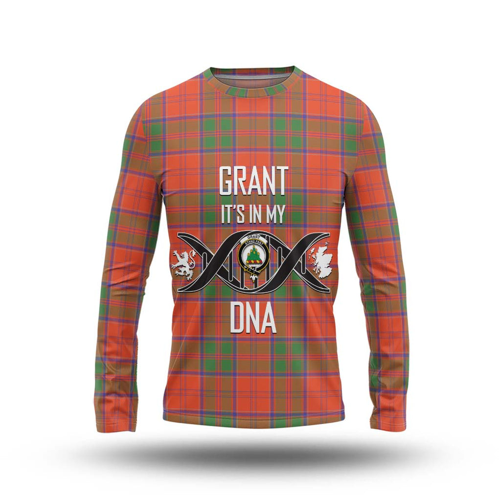 Grant Ancient Tartan Long Sleeve T-Shirt with Family Crest DNA In Me Style Unisex - Tartanvibesclothing Shop